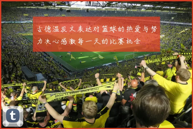 古德温发文表达对篮球的热爱与努力决心感激每一天的比赛机会